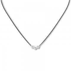 Diamond Necklace 1/3 ct tw 10K White Gold/Stainless Steel