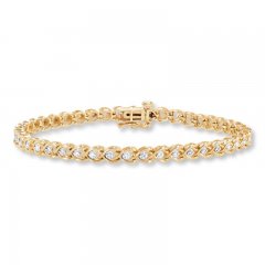 Diamond Bracelet 1/4 ct tw Round-cut 10K Yellow Gold