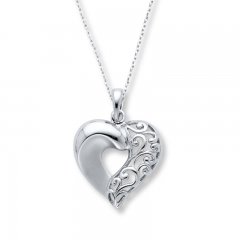 Heart Necklace Sterling Silver