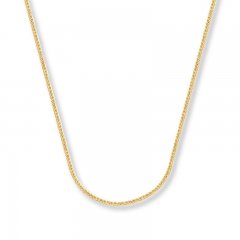 Square Wheat Chain 14K Yellow Gold Necklace 20" Length