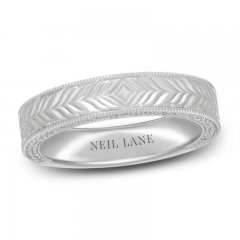 Neil Lane Gender Neutral Diamond Band 1/4 ct tw Round-Cut 14K White Gold