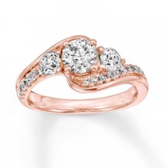 Diamond Engagement Ring 1-3/8 ct tw Round-cut 14K Rose Gold