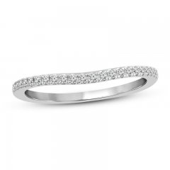 Diamond Wedding Band 1/8 ct tw Round-cut 10K White Gold