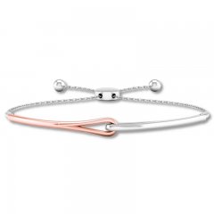 Love + Be Loved Bolo Bracelet Sterling Silver/10K Rose Gold