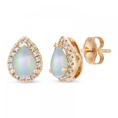 Le Vian Opal & Diamond Earrings 1/4 ct tw 14K Strawberry Gold