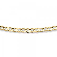 Men's Curb Link Bracelet 10K Yellow Gold 8" Length