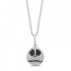 Disney Treasures Nightmare Before Christmas Diamond Necklace 1/6 ct tw Sterling Silver 17"