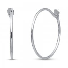 Hoop Earrings 14K White Gold