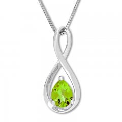 Peridot Necklace Sterling Silver