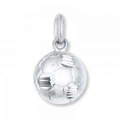 Soccer Ball Charm Sterling Silver