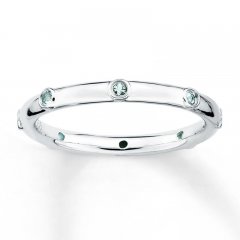 Stackable Aquamarine Ring Sterling Silver