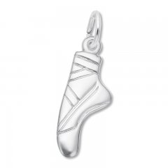 Ballet Slipper Charm Sterling Silver