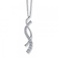 Previously Owned Necklace 1/4 ct tw Diamonds 10K White Gold