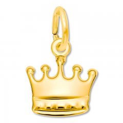 Crown Charm 14K Yellow Gold