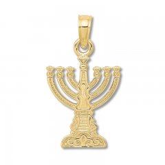 Menorah Charm 14K Yellow Gold