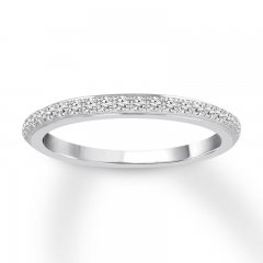 Diamond Wedding Band 1/5 ct tw Round-cut 14K White Gold