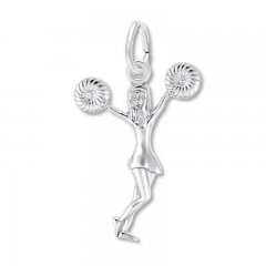 Cheerleader Charm Sterling Silver