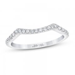 First Light Diamond Wedding Band 1/5 ct tw Round-cut 14K White Gold