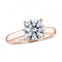 THE LEO Ideal Cut Diamond Solitaire Engagement Ring 2 ct tw 14K Rose Gold