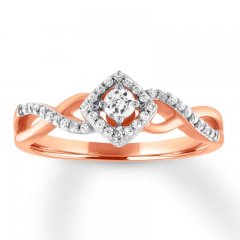 Diamond Fashion Ring 1/5 ct tw 10K Rose Gold