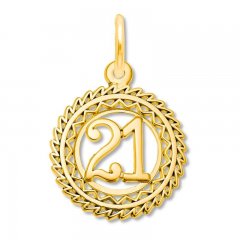 21 Charm 14K Yellow Gold