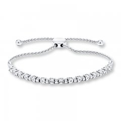 Bolo Bracelet 1/15 ct tw Diamonds Sterling Silver