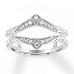 Diamond Enhancer Ring 1/3 ct tw Round-cut 14K White Gold