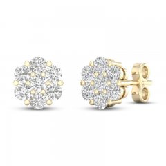 Diamond Fashion Earrings 1/4 ct tw Round-cut 10K Yellow Gold