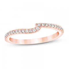 Diamond Wedding Band 1/6 ct tw Round-cut 14K Rose Gold