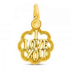 I Love You Charm 14K Yellow Gold