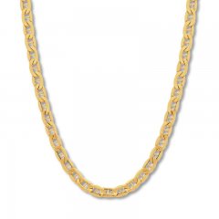 Men's Mariner Link Necklace 14K Yellow Gold 22" Length