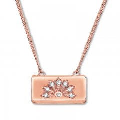 Emmy London Diamond Clutch Necklace 1/10 ct tw 10K Rose Gold