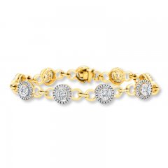 Diamond Bracelet 3 Carat tw 14K Yellow Gold