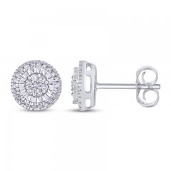 Diamond Stud Earrings 1/4 ct tw Sterling Silver