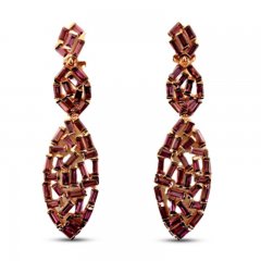 Le Vian Nude Rhodolite Earrings 14K Strawberry Gold