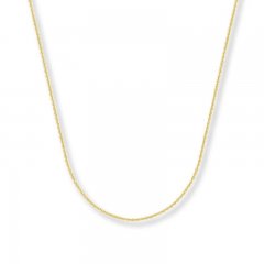 Cable Chain Necklace 14K Yellow Gold 18" Length