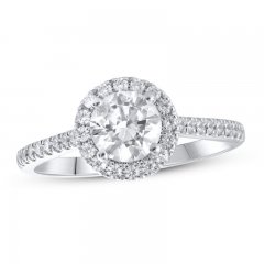 Lab-Created Diamonds by KAY Engagement Ring 1-1/3 ct tw Round-cut 14K White Gold