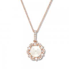 Freshwater Cultured Pearl Necklace 10K Rose Gold