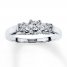 Diamond Ring 3/8 ct tw Round-cut 10K White Gold