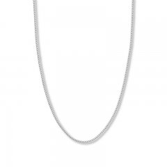 22" Curb Chain 14K White Gold Appx. 3.7mm