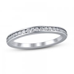 Diamond Wedding Band 1/4 ct tw Round-cut 14K White Gold