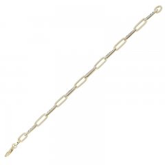 Paperclip Bracelet 10K Yellow Gold 7.25"