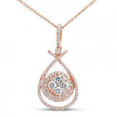 Le Vian Diamond Necklace 3/4 ct tw 14K Strawberry Gold