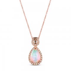 Le Vian Opal Necklace 3/8 ct tw Diamonds 14K Strawberry Gold 18"