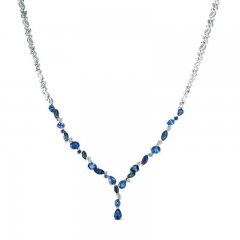 Le Vian Sapphire Necklace 1/3 ct tw Diamonds 14K Vanilla Gold