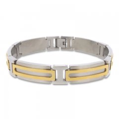 Men's Bracelet Gold Ion Plating Stainless Steel 8.75"