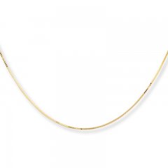 Box Chain Necklace 10K Yellow Gold 20" Length