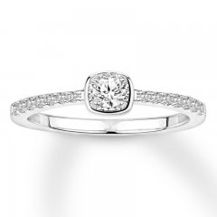 Diamond Engagement Ring 1/3 ct tw Round-cut 10K White Gold