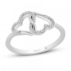 Hallmark Diamonds Heart Ring 1/10 ct tw Sterling Silver