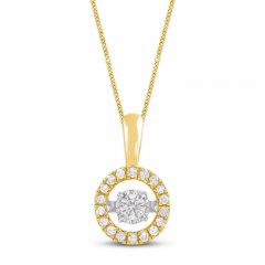 Unstoppable Love Diamond Necklace 1./4 ct tw 10K Yellow Gold 19"